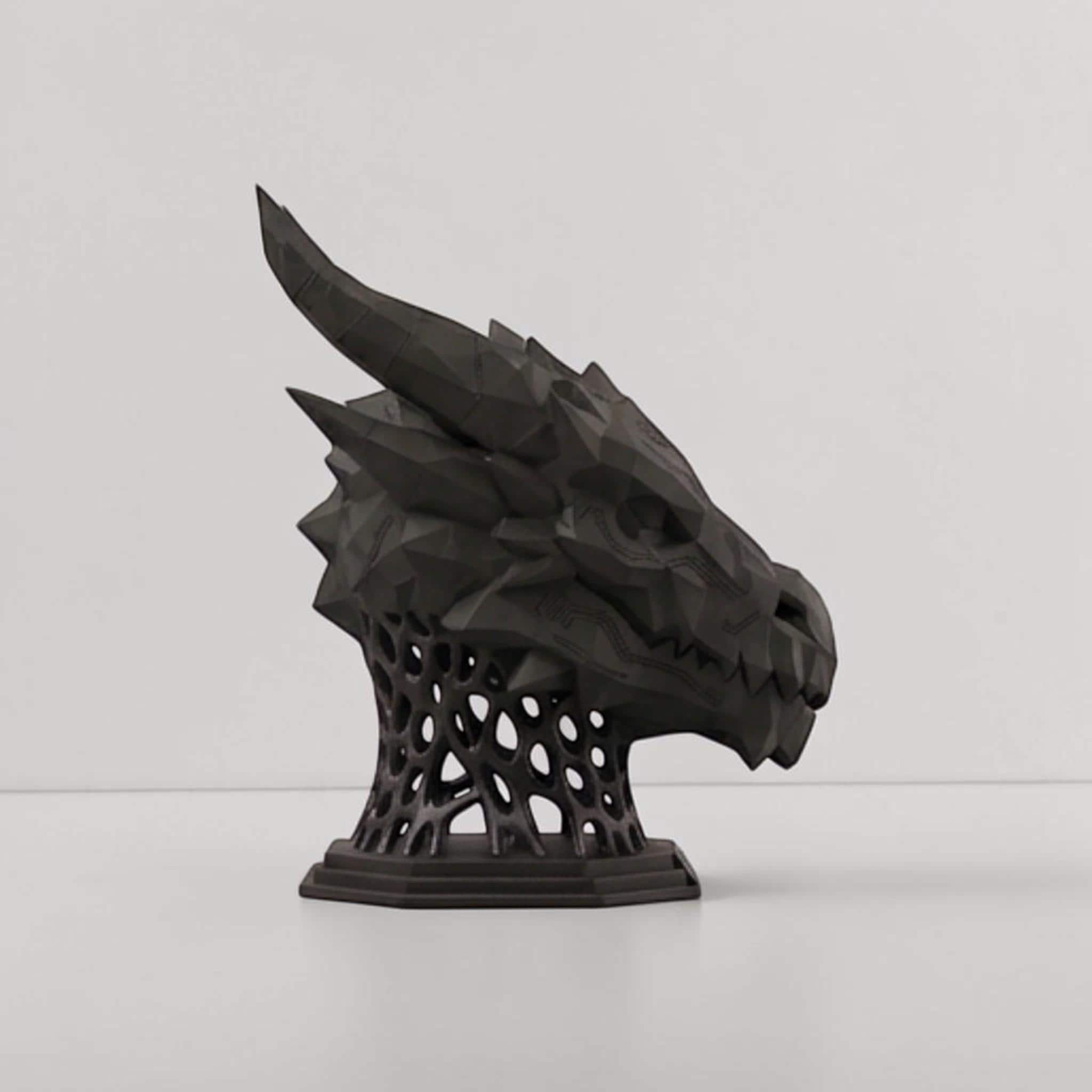 Mech Dragon Headset Stand – 3D Printed Sci-Fi Gaming Desk Decor – 3D printed headphone stand detail 7