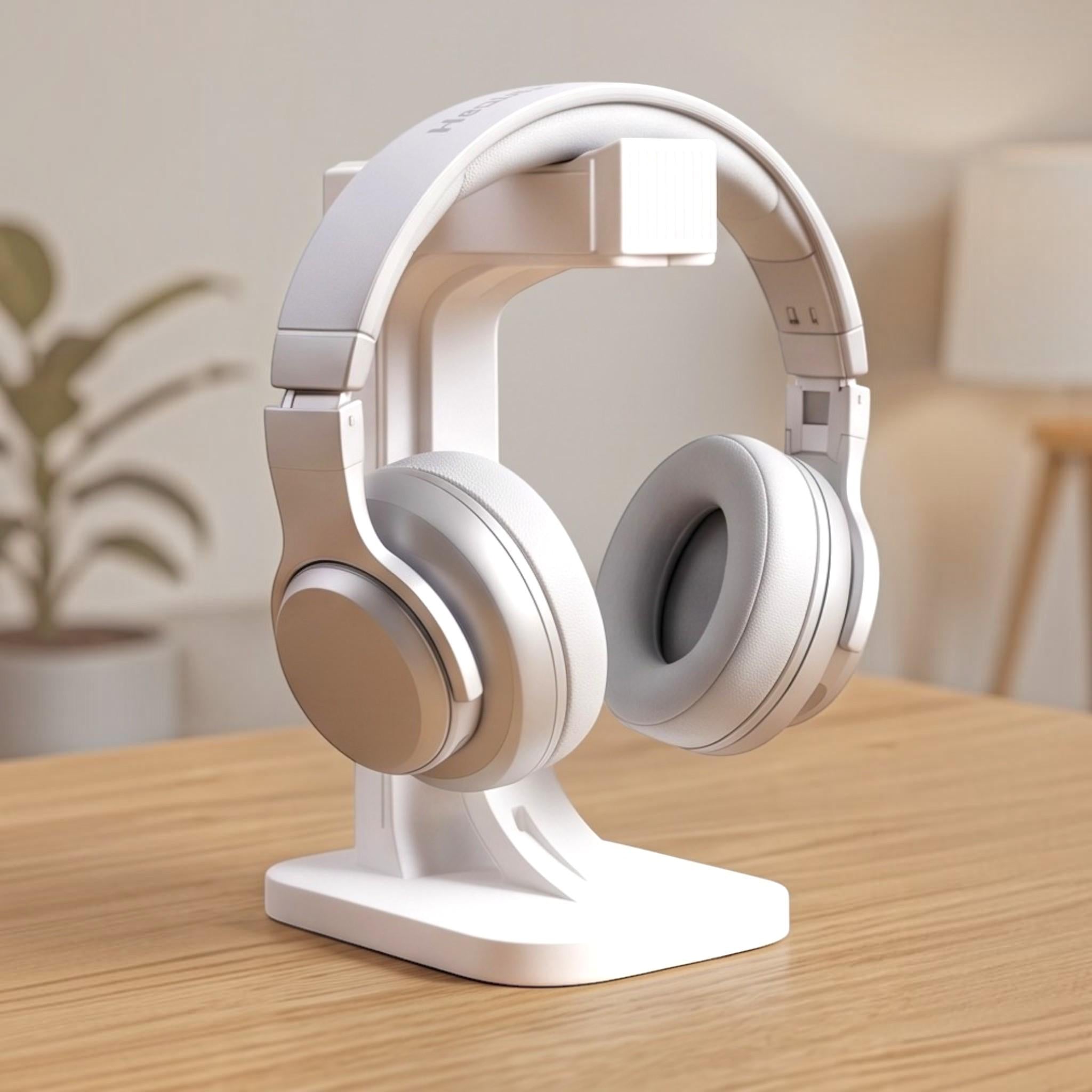 Minimalist Gaming Headset Stand – 3D Printed Desk Organizer – 3D printed headphone stand detail 2