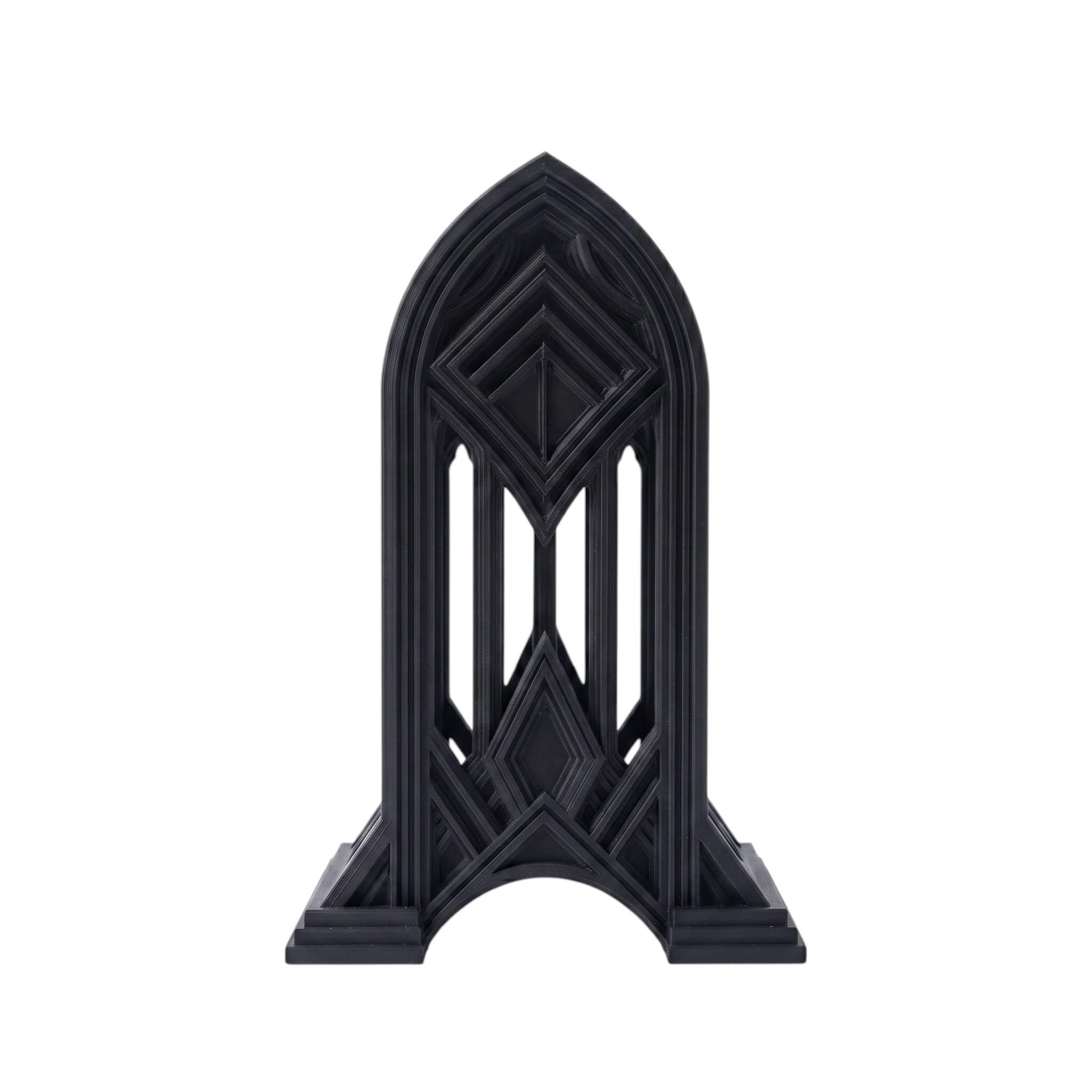 Gothic Cathedral Headphone Stand – 3D Printed Gaming Desk Decor – 3D printed headphone stand detail 10